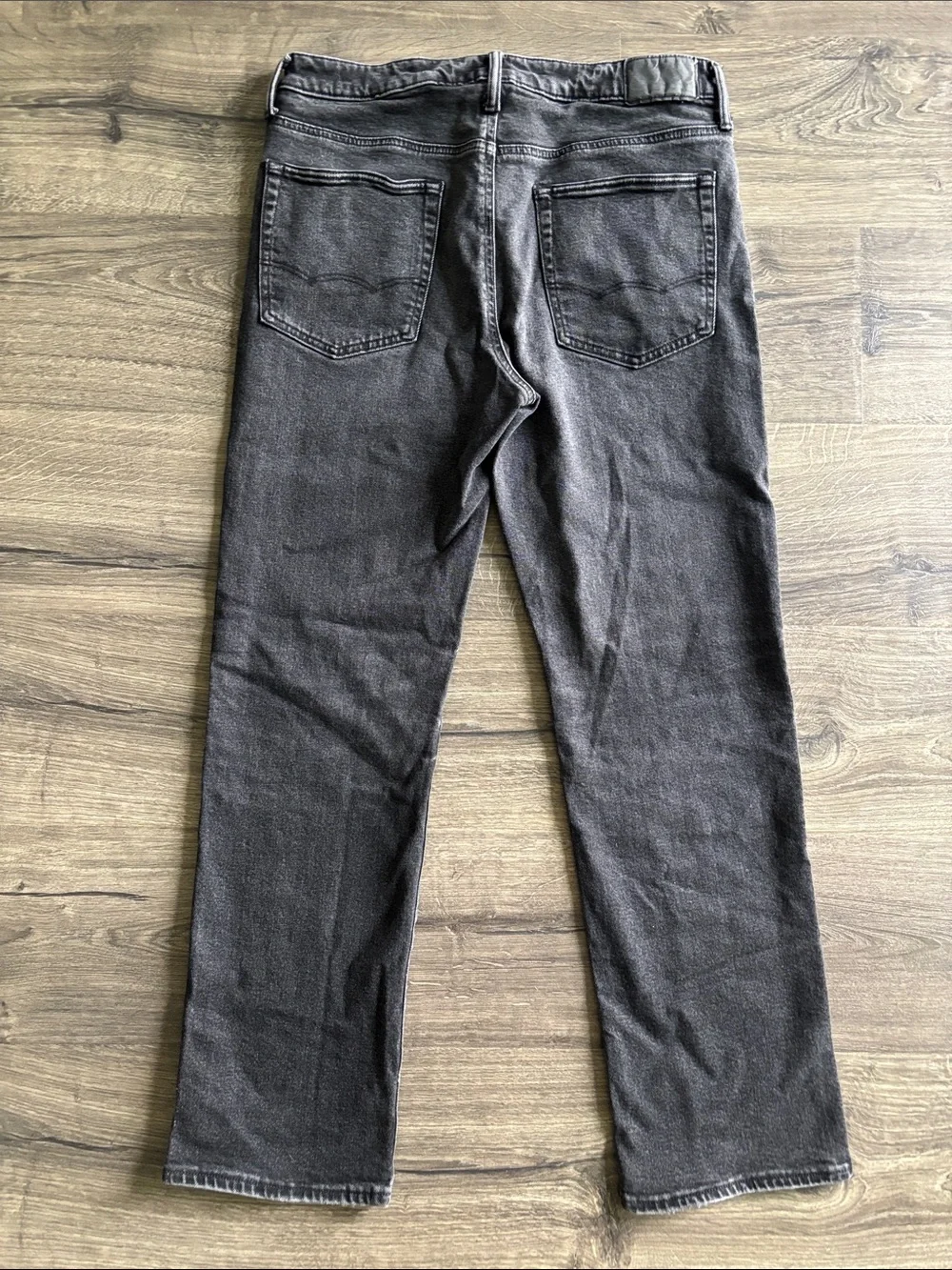 American Eagle Outfitters Men's Straight Leg Jeans - Charcoal Black